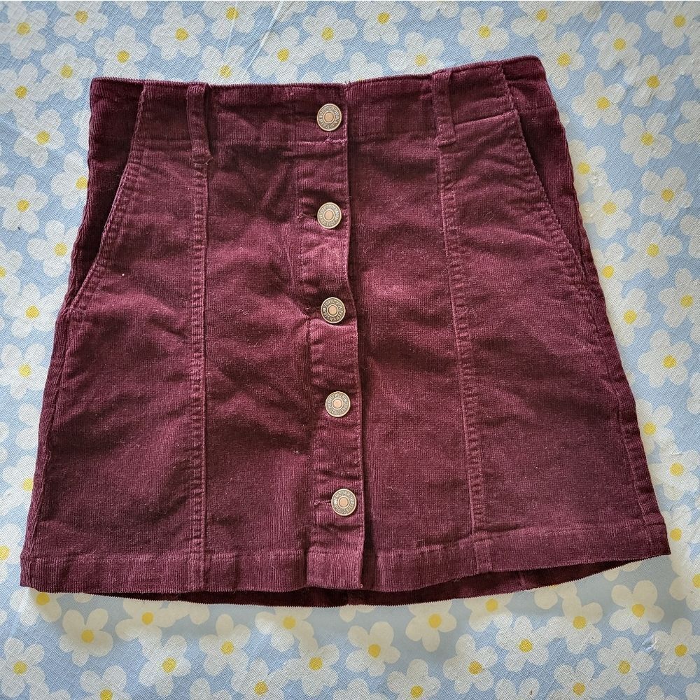 Summer Bundle size S Burgundy Skirt and Polka Dot V-neck Dress